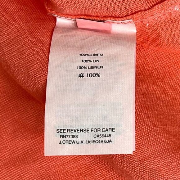 J. Crew Factory peach long sleeve button up shirt size L - Picture 13 of 14